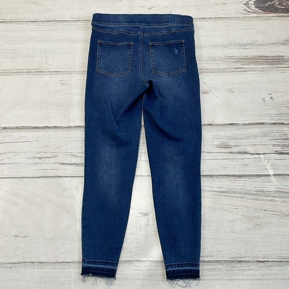 SPANX Jeans Women's L Large Blue Distressed Denim Skinny Stretch - Picture 7 of 11